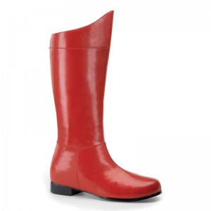 Pleaser Hero-100 Vegan Leather Knie Laarzen Heren Rood | BTKQM-BE