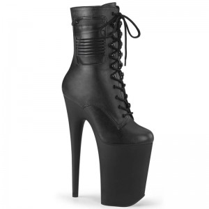 Pleaser Infinity-1020PK Vegan Leather Laarzen Dames Zwart | IPQGW-BE