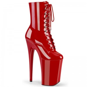Pleaser Infinity-1020 Laarzen Dames Rood | LIUMX-BE