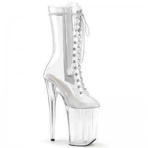 Pleaser Infinity-1050C Laarzen Dames Clear | MENAJ-BE