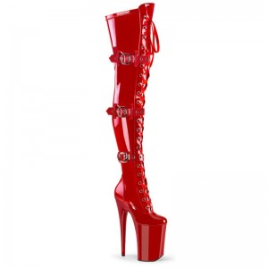 Pleaser Infinity-3028 Hoge Hakken Dames Rood | OKQTI-BE