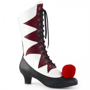 Pleaser It-120 Laarzen Dames Wit Bordeaux | LQTMU-BE