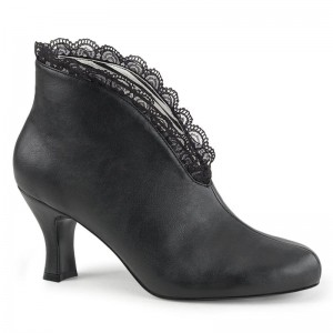 Pleaser Jenna-105 Vegan Leather Laarzen Dames Zwart | FPSIM-BE
