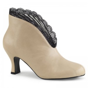 Pleaser Jenna-105 Vegan Leather Laarzen Dames Wit | LWHDO-BE