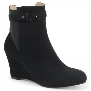 Pleaser Kimberly-102 Suede Laarzen Dames Zwart | CYEDK-BE