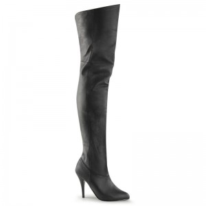 Pleaser Legend-8868 Leather Hoge Hakken Dames Zwart | JULGE-BE