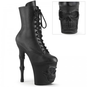 Pleaser Rapture-1020 Vegan Leather Laarzen Dames Zwart | JUDGP-BE