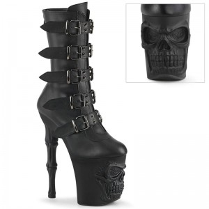 Pleaser Rapture-1052BK Vegan Leather Laarzen Dames Zwart | IVOSB-BE