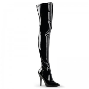 Pleaser Seduce-3000 Hoge Hakken Dames Zwart | JBQFM-BE