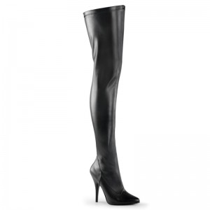 Pleaser Seduce-3000 Vegan Leather Hoge Hakken Dames Zwart | DOXHJ-BE