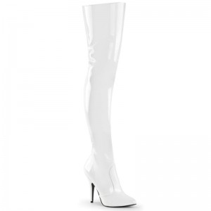 Pleaser Seduce-3010 Hoge Hakken Dames Wit | EJDZC-BE