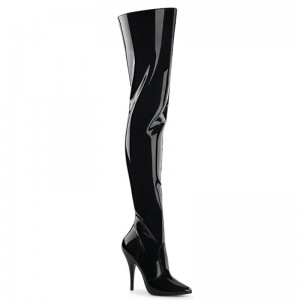 Pleaser Seduce-3010 Hoge Hakken Dames Zwart | EYAXT-BE