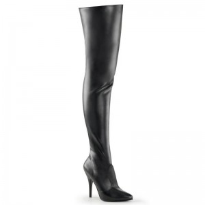 Pleaser Seduce-3010 Vegan Leather Hoge Hakken Dames Zwart | UBTVW-BE