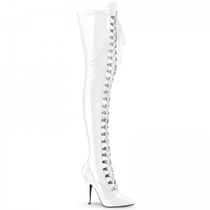 Pleaser Seduce-3024 Hoge Hakken Dames Wit | CSMHD-BE