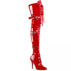 Pleaser Seduce-3028 Hoge Hakken Dames Rood | JHWIU-BE