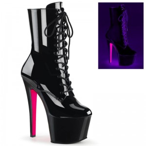 Pleaser Sky-1020TT Laarzen Dames Zwart Roze | FZCPG-BE