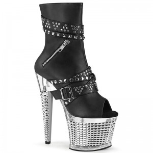 Pleaser Spectator-1015 Vegan Leather Laarzen Dames Zwart | NJVTB-BE