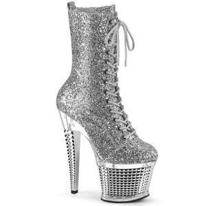 Pleaser Spectator-1040G Laarzen Dames Zilver | RVECG-BE