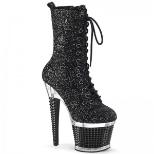 Pleaser Spectator-1040G Laarzen Dames Zwart | KCLXS-BE