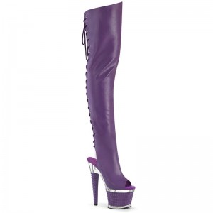 Pleaser Spectator-3030 Faux Leather Hoge Hakken Dames Paars | YDLKZ-BE