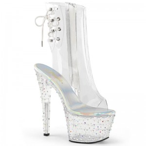 Pleaser Stardance-1018C-7 Laarzen Dames Clear | TPYQR-BE