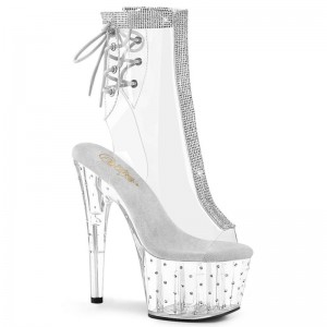 Pleaser Stardust-1018C-2RS Laarzen Dames Clear | HCTSA-BE