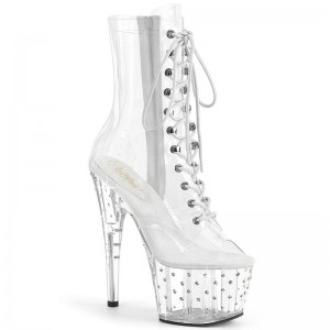 Pleaser Stardust-1021C-7 Laarzen Dames Clear | RDQOP-BE