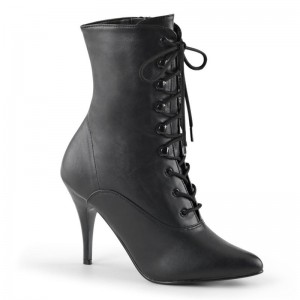 Pleaser Vanity-1020 Vegan Leather Laarzen Dames Zwart | OKBHT-BE
