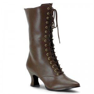 Pleaser Victorian-120 Laarzen Dames Bruin | IBXUK-BE