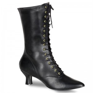 Pleaser Victorian-120 Laarzen Dames Zwart | OFDHU-BE