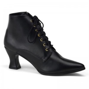 Pleaser Victorian-35 Laarzen Dames Zwart | OQCBP-BE