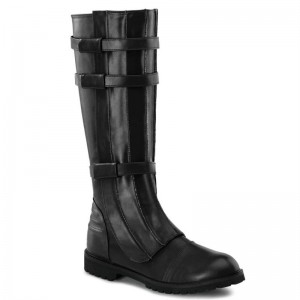 Pleaser Walker-130 Vegan Leather Knie Laarzen Heren Zwart | ARQGV-BE