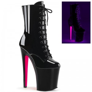 Pleaser Xtreme-1020TT Laarzen Dames Zwart Roze | SPKMI-BE