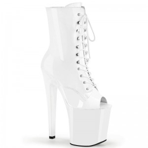 Pleaser Xtreme-1021 Laarzen Dames Wit | FOJSN-BE