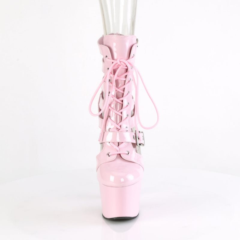 Pleaser Adore-1013MST Laarzen Dames Roze | EYPUM-BE