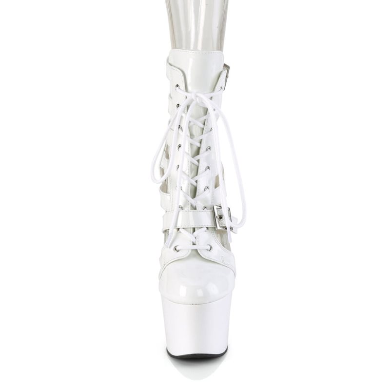Pleaser Adore-1013MST Laarzen Dames Wit | LHXND-BE