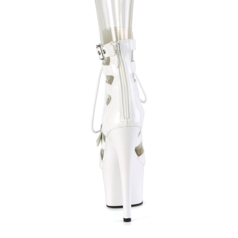 Pleaser Adore-1013MST Laarzen Dames Wit | LHXND-BE