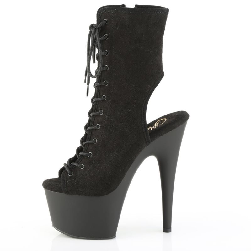 Pleaser Adore-1016 Faux Suede Laarzen Dames Zwart | PWTSZ-BE