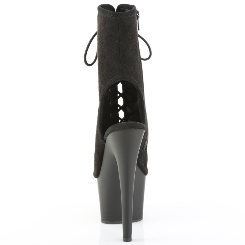 Pleaser Adore-1016 Faux Suede Laarzen Dames Zwart | PWTSZ-BE