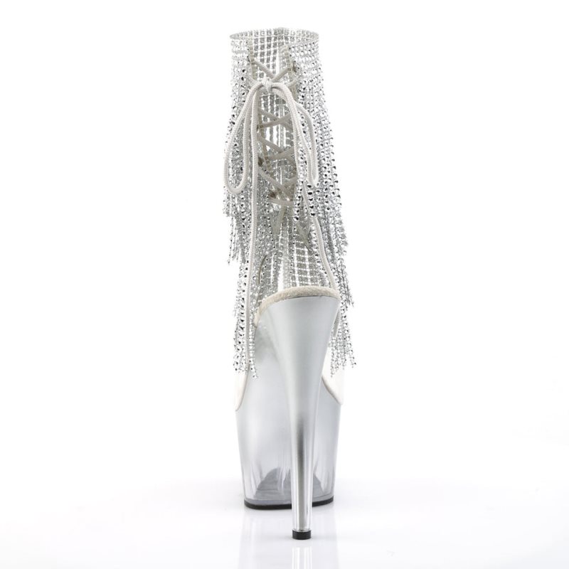 Pleaser Adore-1017RSFT Laarzen Dames Zilver | FGPUT-BE