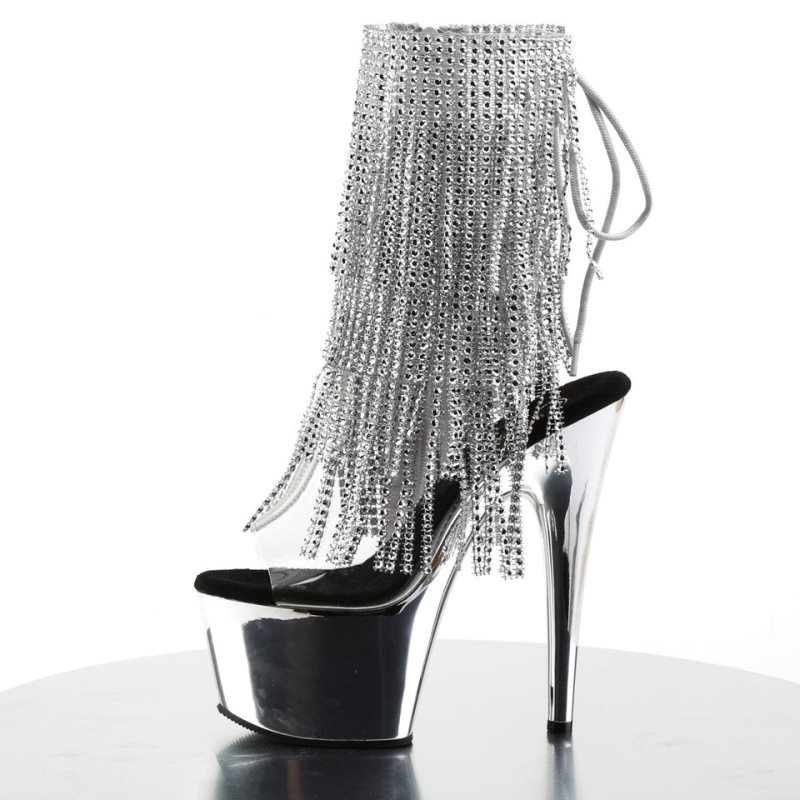 Pleaser Adore-1017RSF Laarzen Dames Zilver | PWGQS-BE