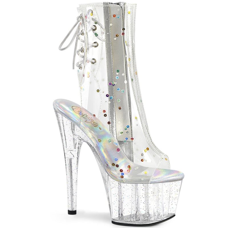 Pleaser Adore-1018C-2 Laarzen Dames Clear | LTVDP-BE