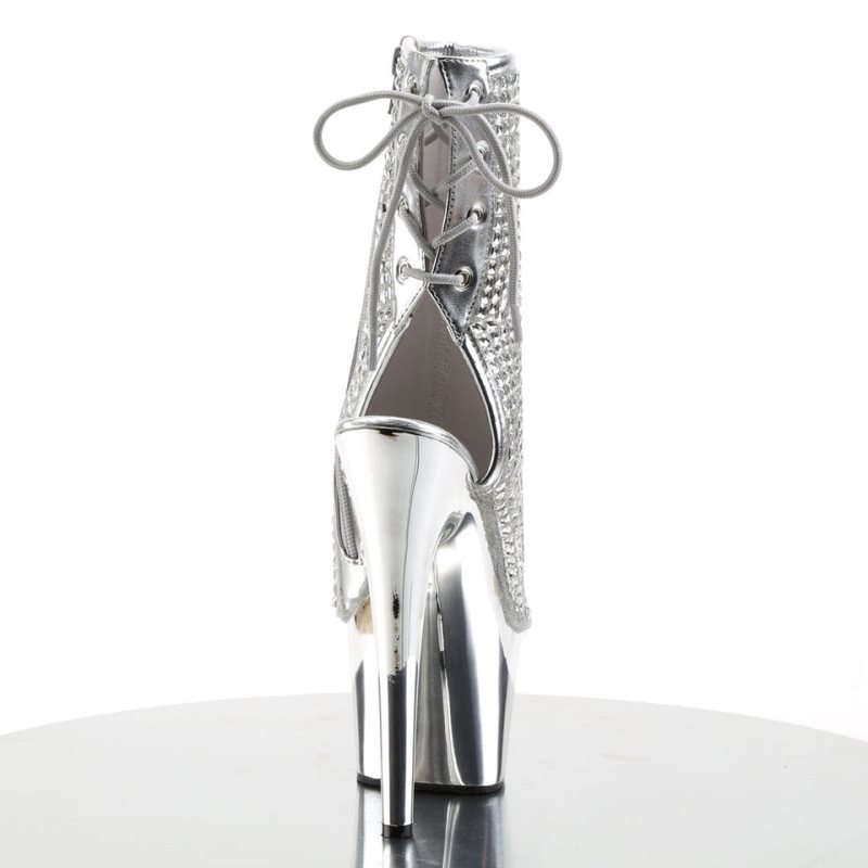 Pleaser Adore-1018DCS Laarzen Dames Zilver | CSYWK-BE