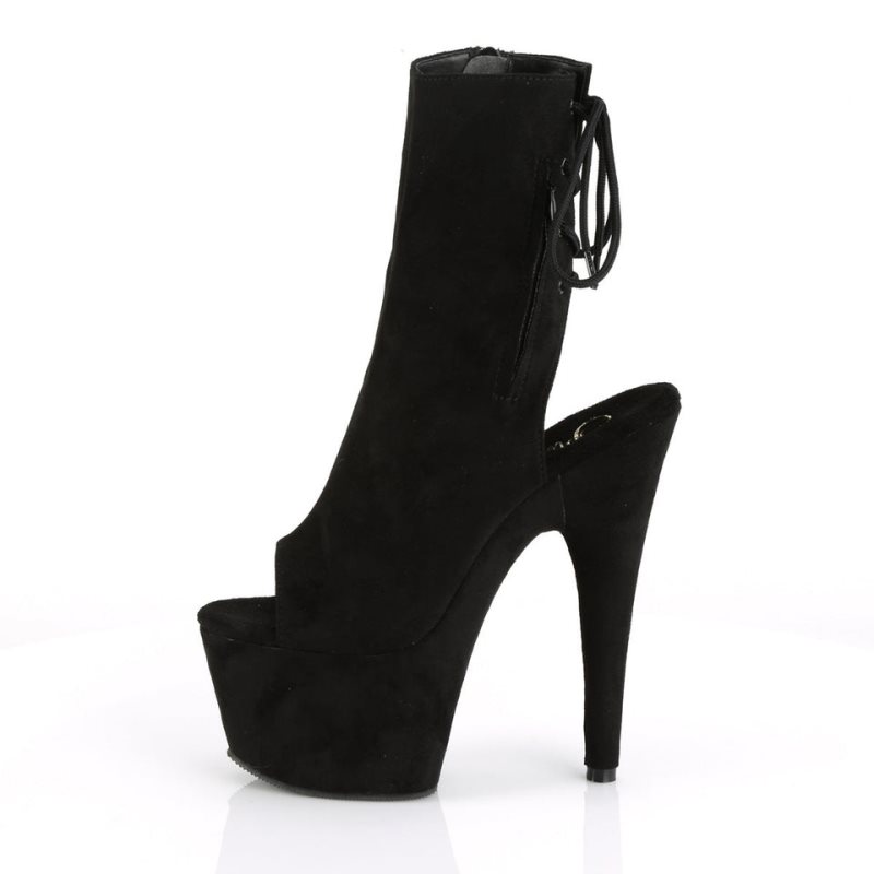 Pleaser Adore-1018FS Suede Laarzen Dames Zwart | MHRUO-BE