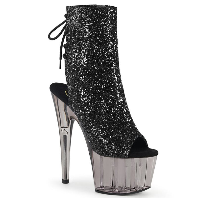 Pleaser Adore-1018GT Laarzen Dames Zwart Grijs | FGEBO-BE