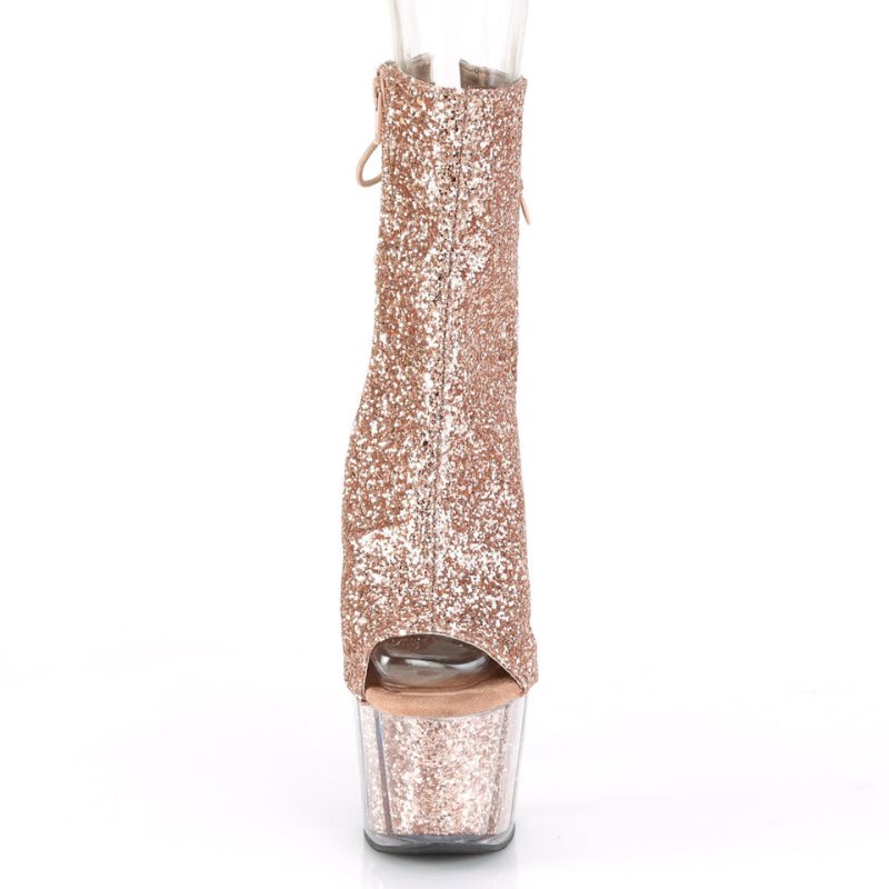 Pleaser Adore-1018G Laarzen Dames Roze Goud | FIBQU-BE