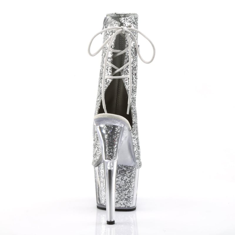 Pleaser Adore-1018G Laarzen Dames Zilver | MKDOY-BE
