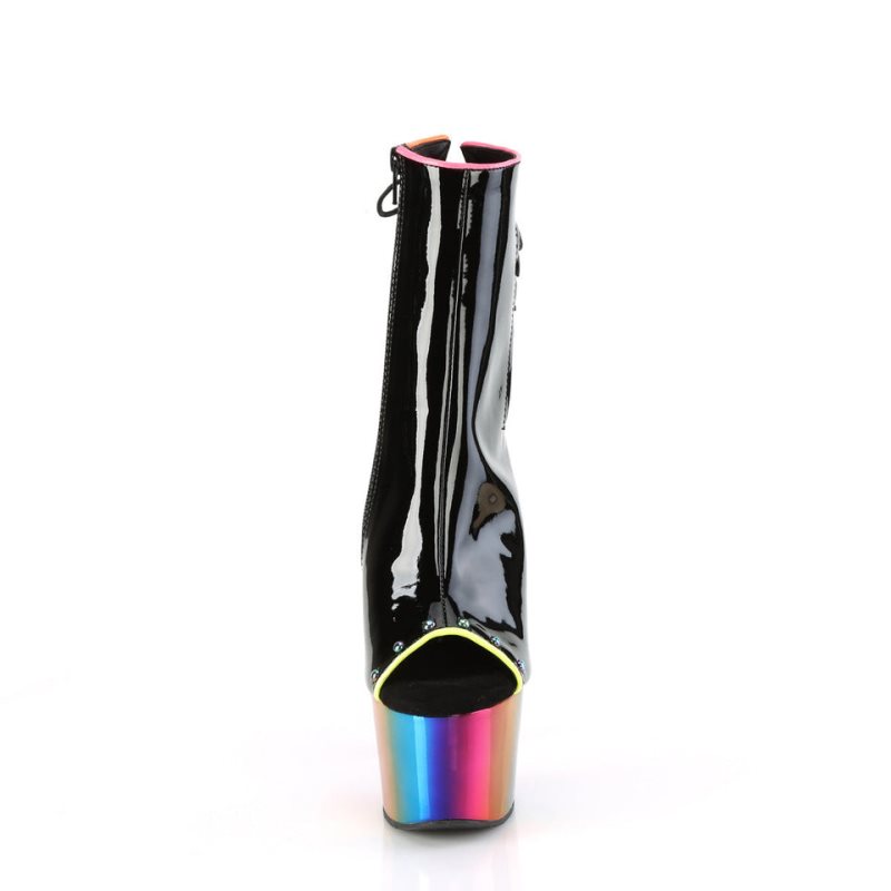 Pleaser Adore-1018RC-02 Laarzen Dames Zwart Gekleurd | UAGZH-BE