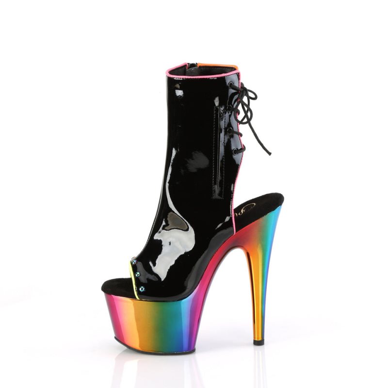 Pleaser Adore-1018RC-02 Laarzen Dames Zwart Gekleurd | UAGZH-BE