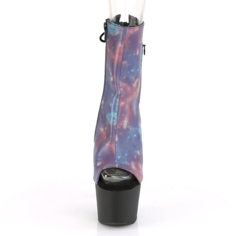 Pleaser Adore-1018REFL Laarzen Dames Paars Zwart | BOVSR-BE